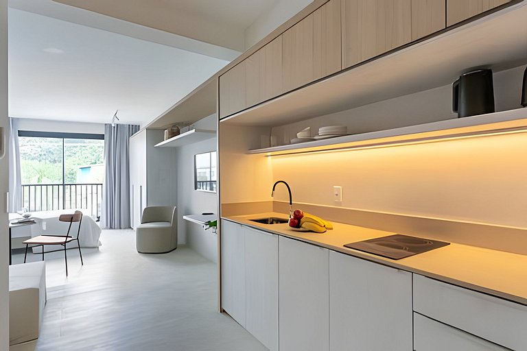 Studio NOVO no centrinho da lagoa, apto completo