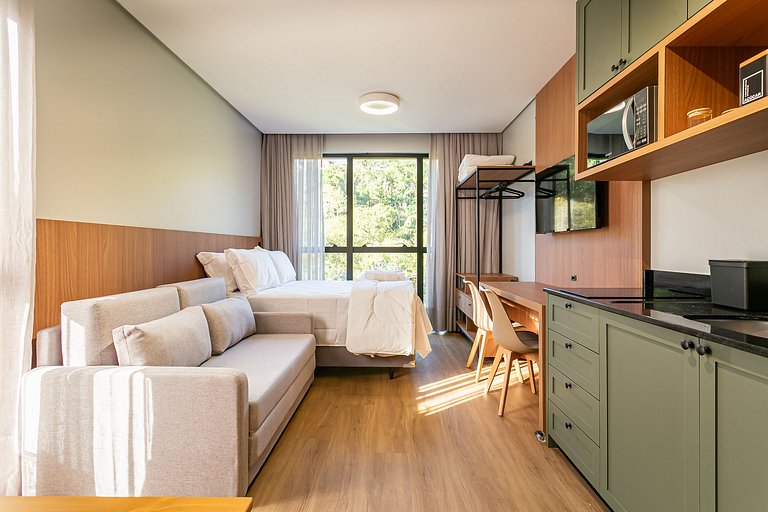 Ap lindo para 4 pessoas ao lado da Vila Germânica