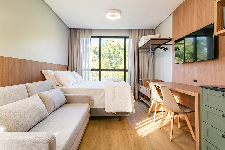 Ap lindo para 4 pessoas ao lado da Vila Germânica